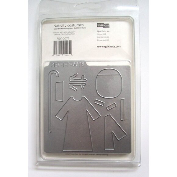 QuicKutz "Nativity Costumes" - Two Die Cuts "REV 0075 Revolution Die" - 2007 NOS - Picture 5 of 7